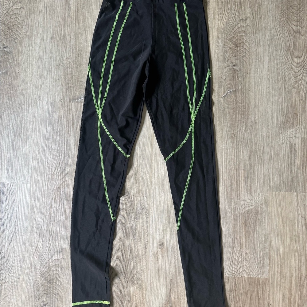 Fashion Nova Black and Green Mess Pants